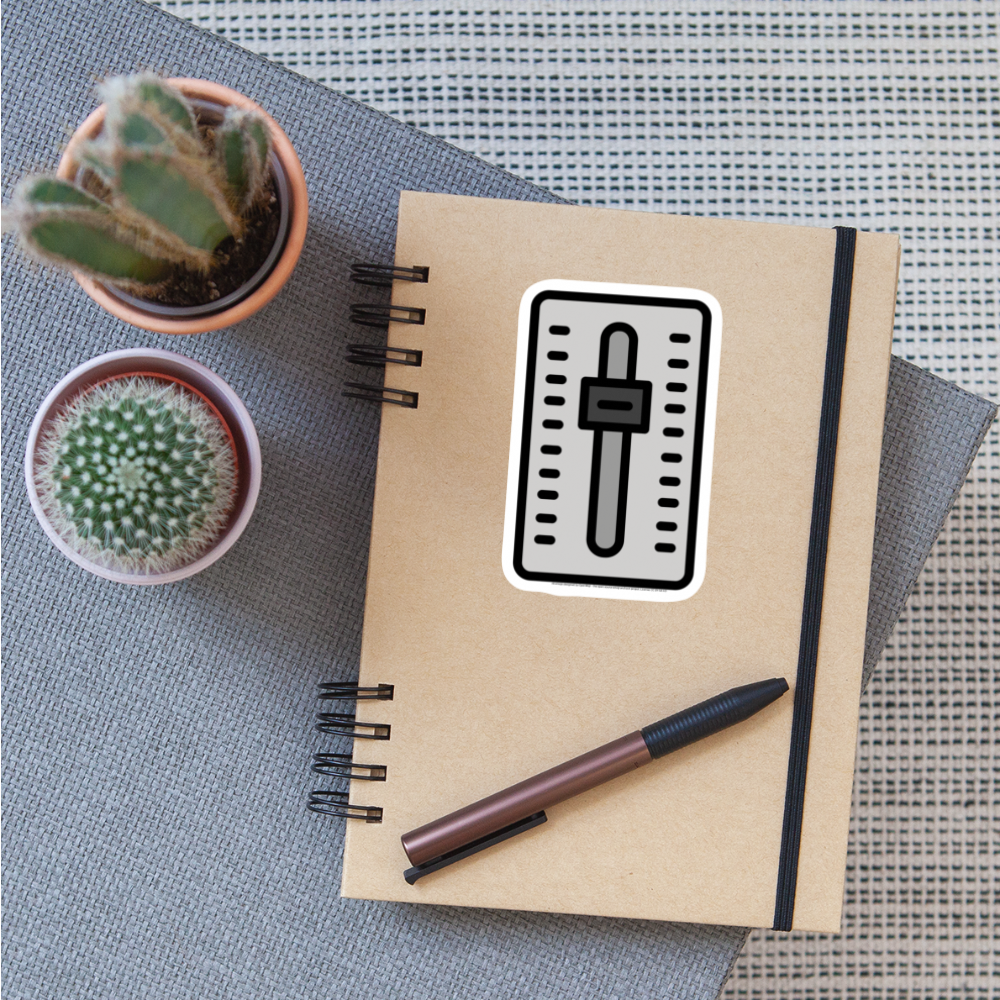 Level Slider Moji Sticker Emoji.Express - white matte