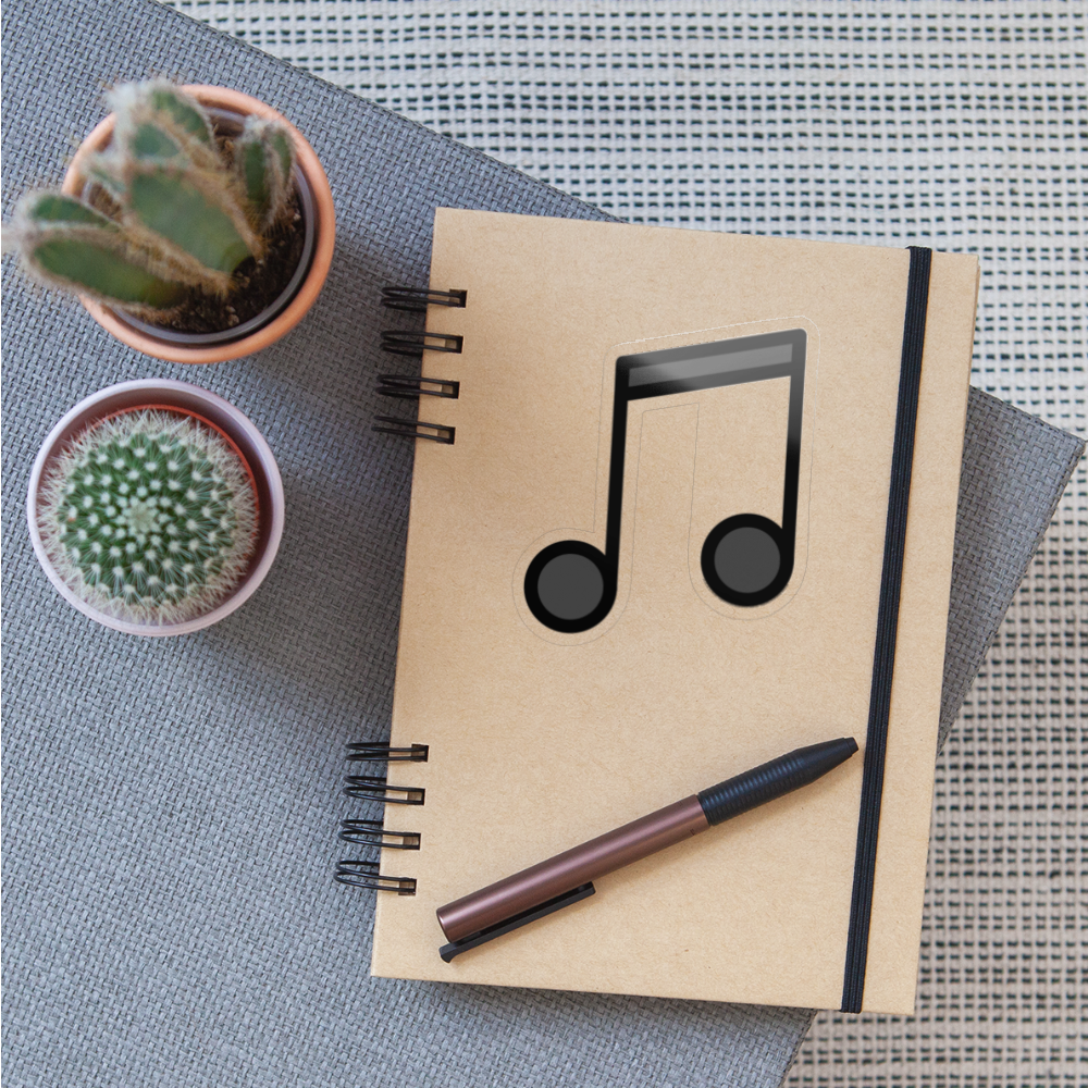 Musical Note Moji Sticker Emoji.Express - transparent glossy