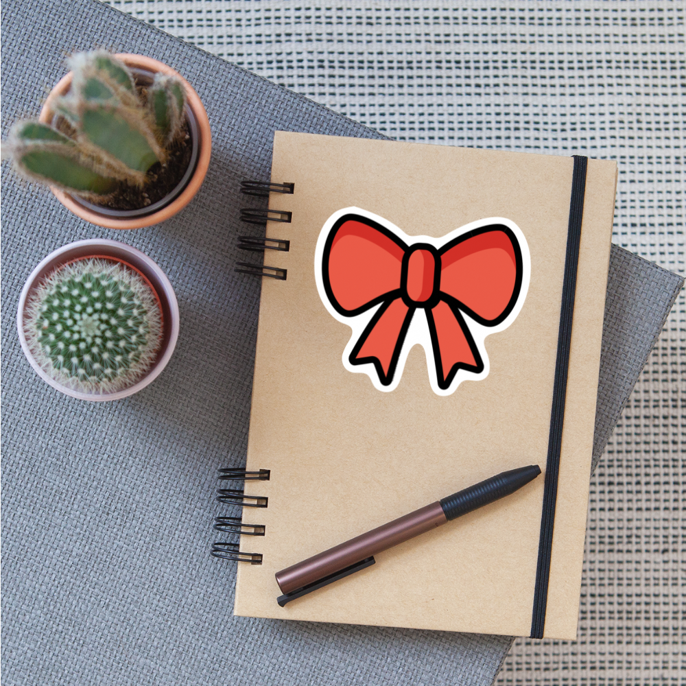 Ribbon Moji Sticker - Emoji.Express - white matte