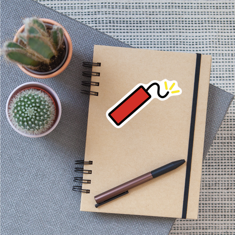 Firecracker Moji Sticker - Emoji.Express - white matte