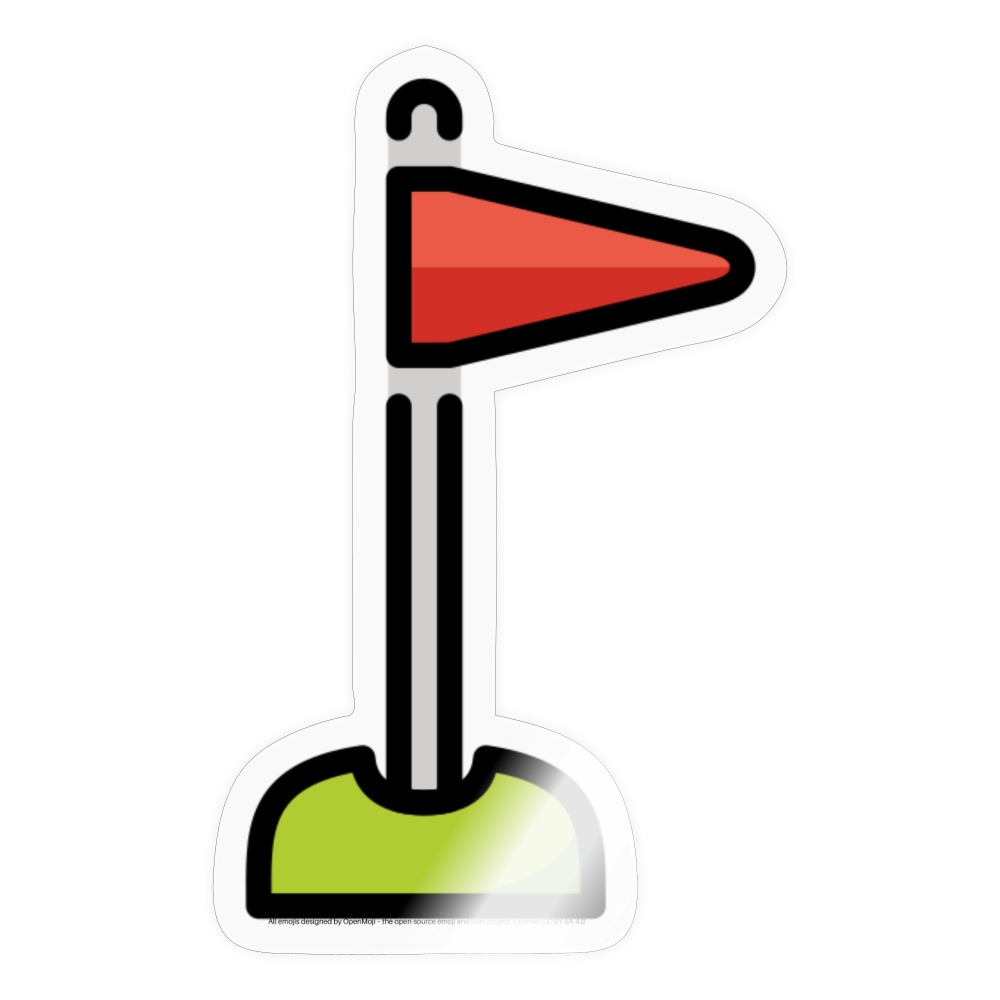 Flag in Hole Moji Sticker - Emoji.Express - transparent glossy