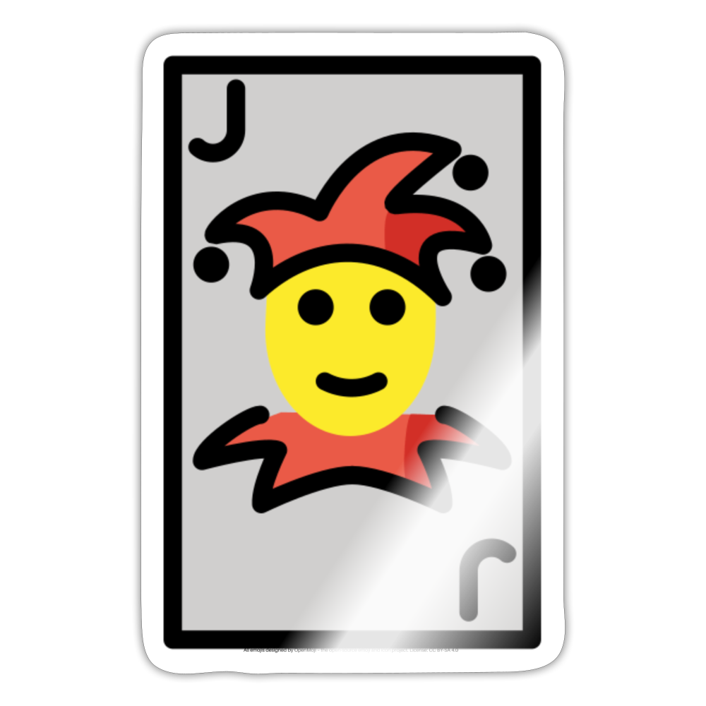 Joker Moji Sticker - Emoji.Express - white glossy