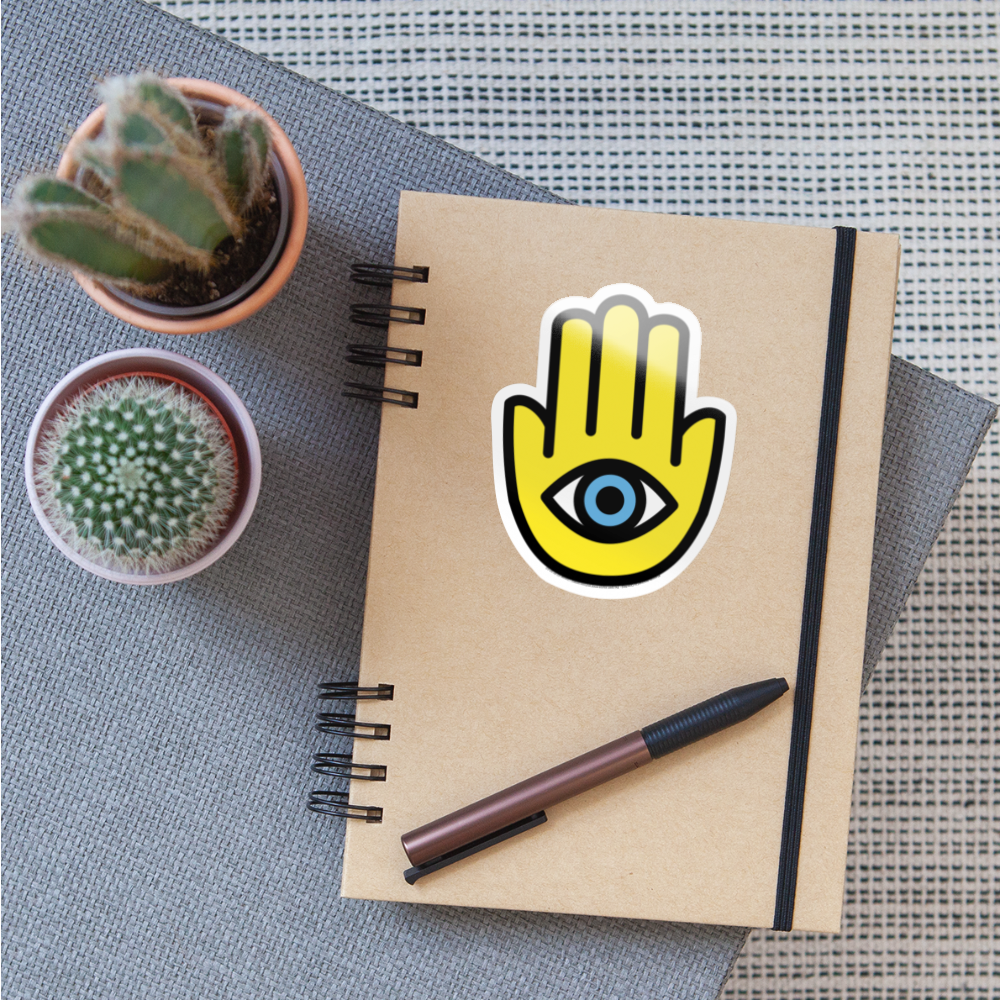 Hamsa Moji Sticker - Emoji.Express - white glossy