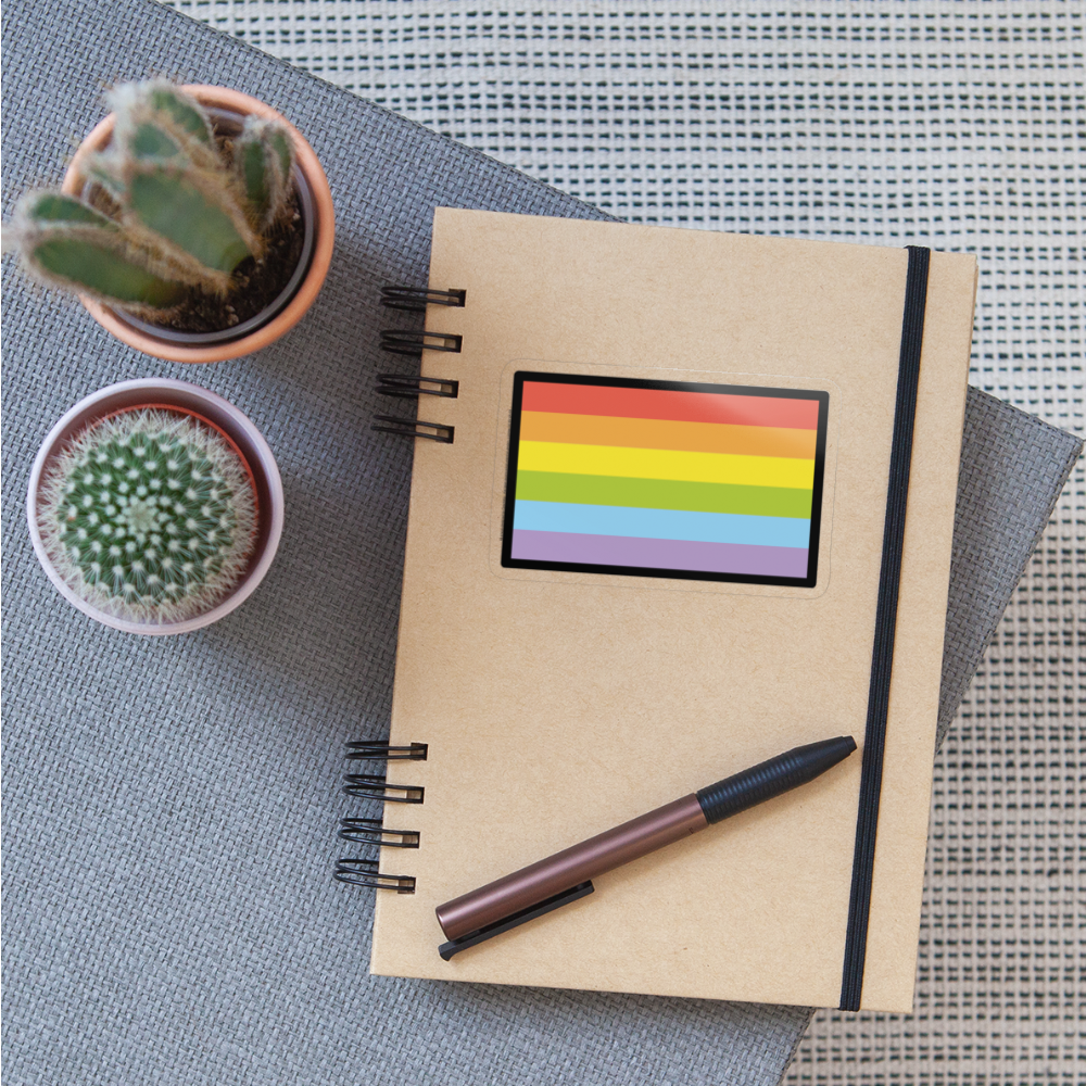 Rainbow Flag Moji Sticker - Emoji.Express - transparent glossy