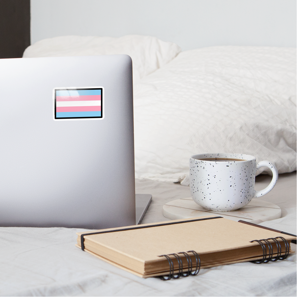 Transgender Flag Moji Sticker - Emoji.Express - white glossy