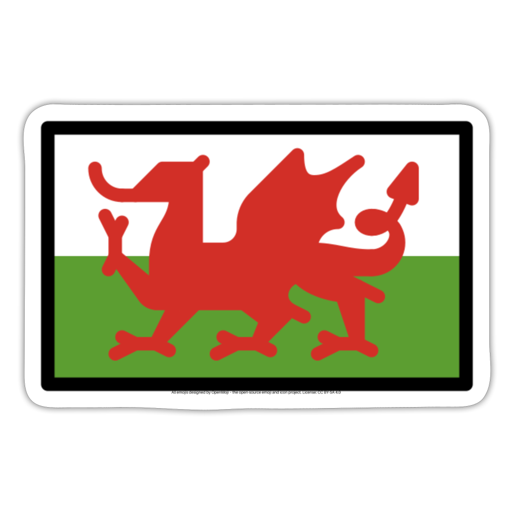 Flag: Wales Moji Sticker - Emoji.Express - white matte