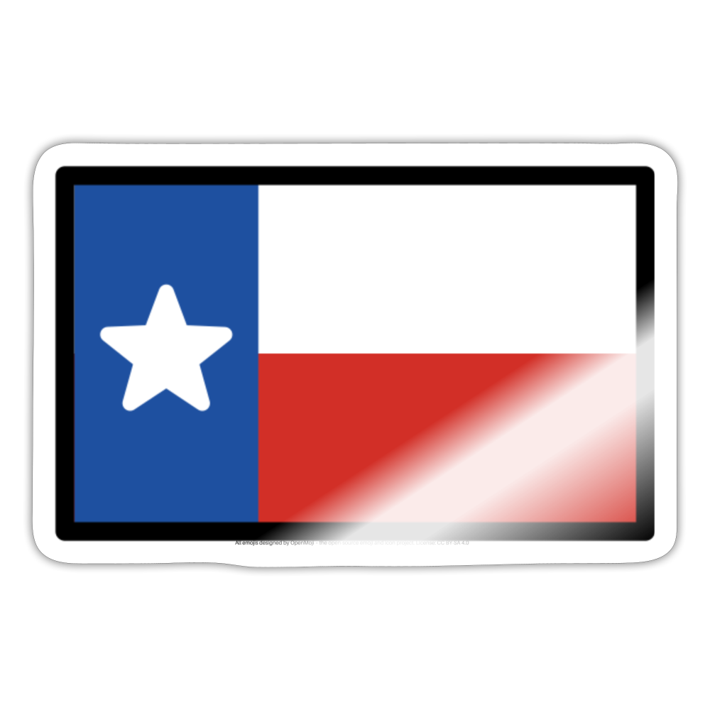Texas Flag Moji Sticker - Emoji.Express - white glossy