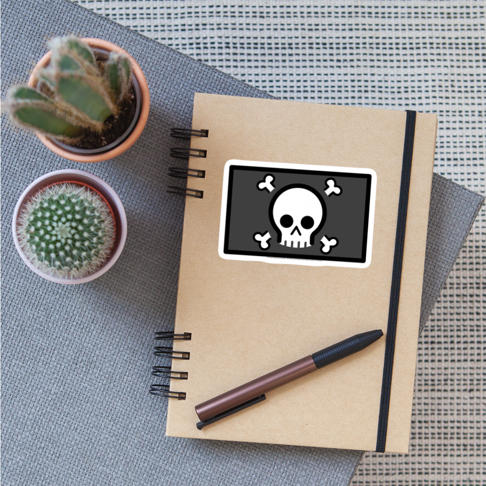 Pirate Flag Moji Sticker - Emoji.Express - white matte
