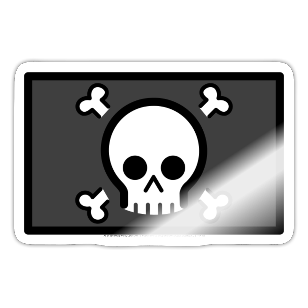 Pirate Flag Moji Sticker - Emoji.Express - white glossy