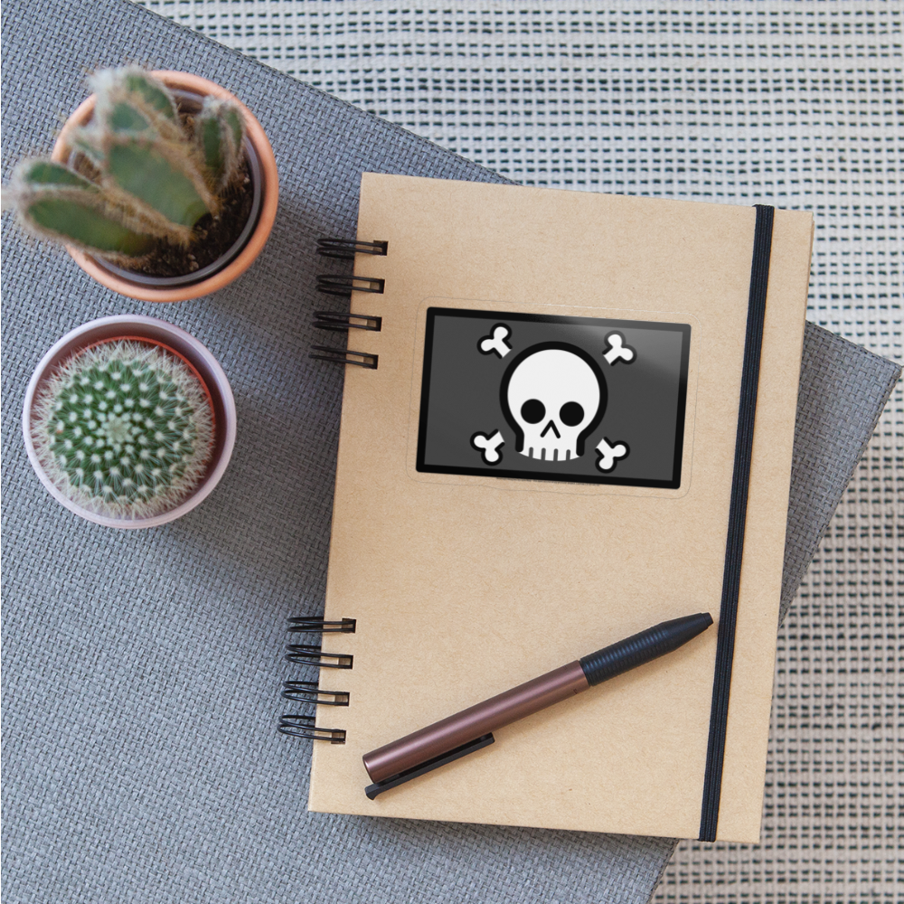 Pirate Flag Moji Sticker - Emoji.Express - transparent glossy