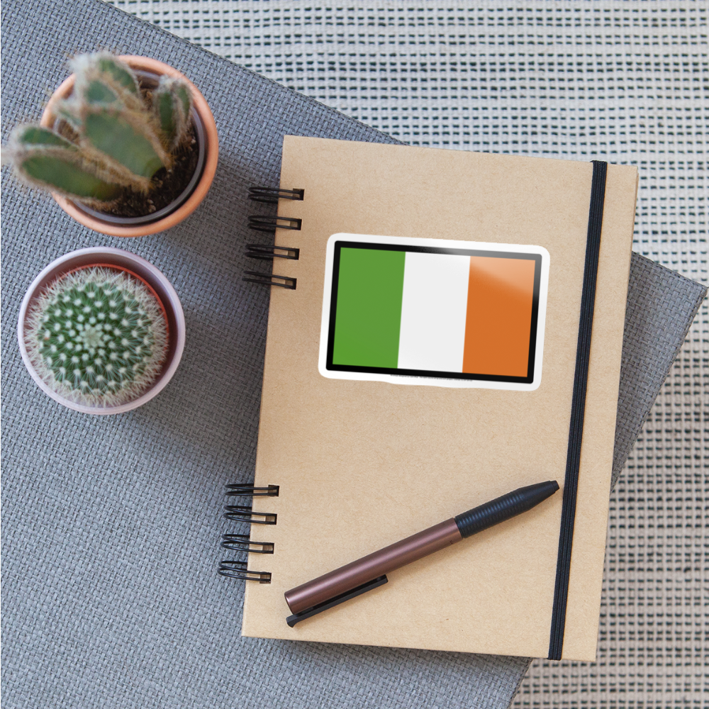 Flag: Ireland Moji Sticker - Emoji.Express - white glossy