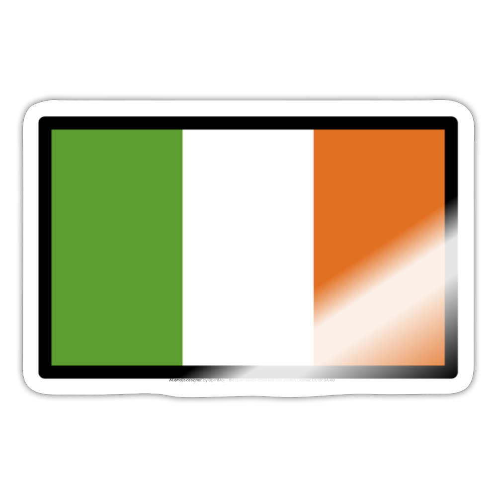 Flag: Ireland Moji Sticker - Emoji.Express - white glossy