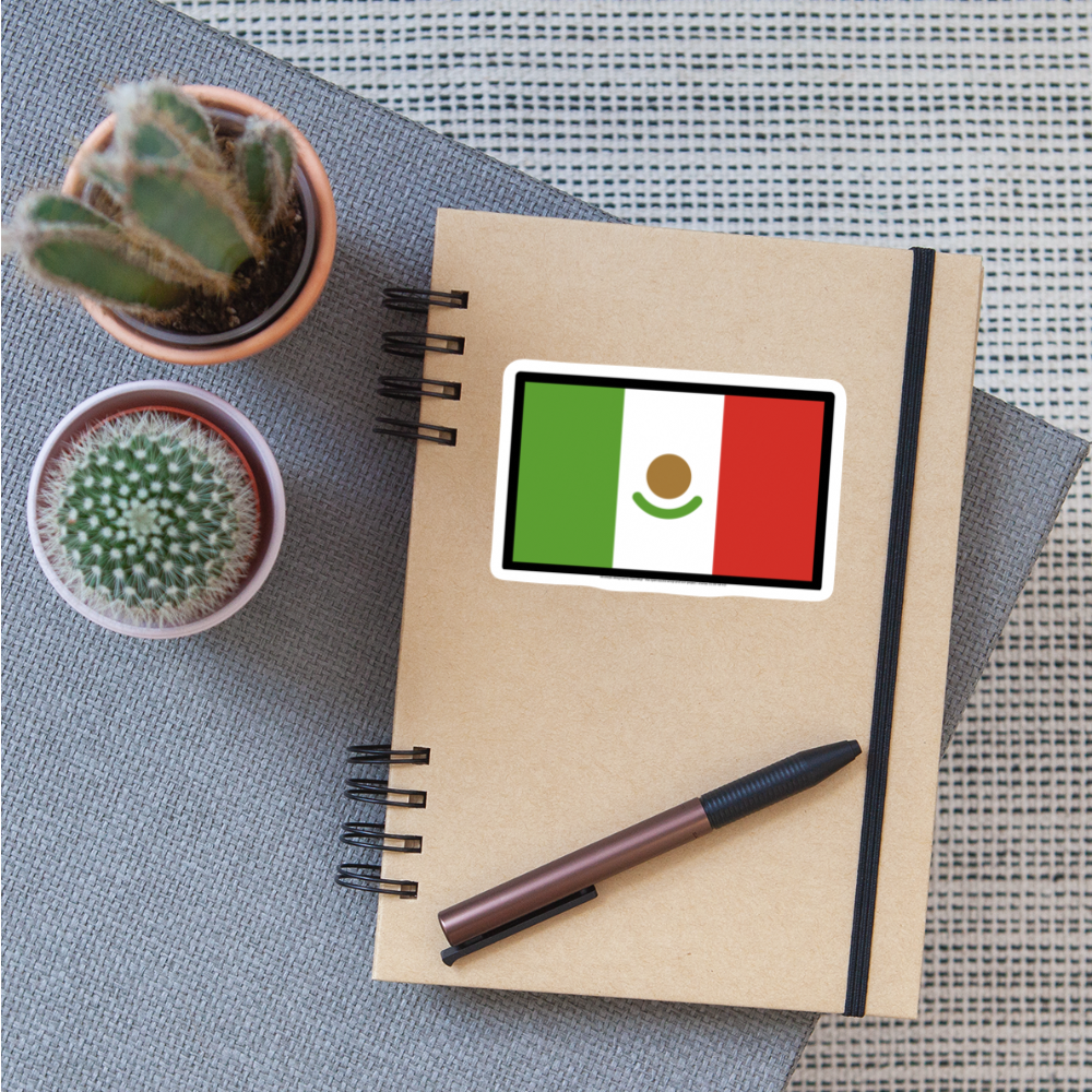 Flag: Mexico Moji Sticker - Emoji.Express - white matte