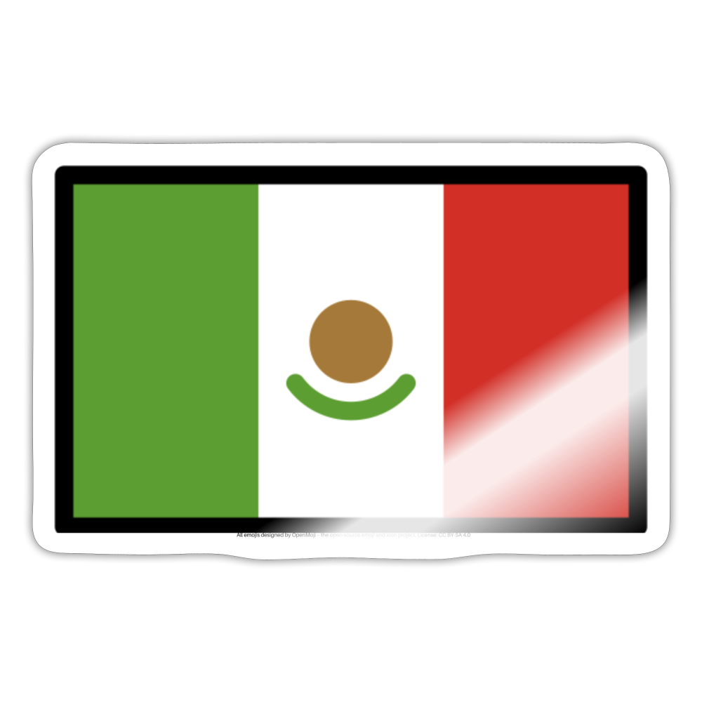 Flag: Mexico Moji Sticker - Emoji.Express - white glossy