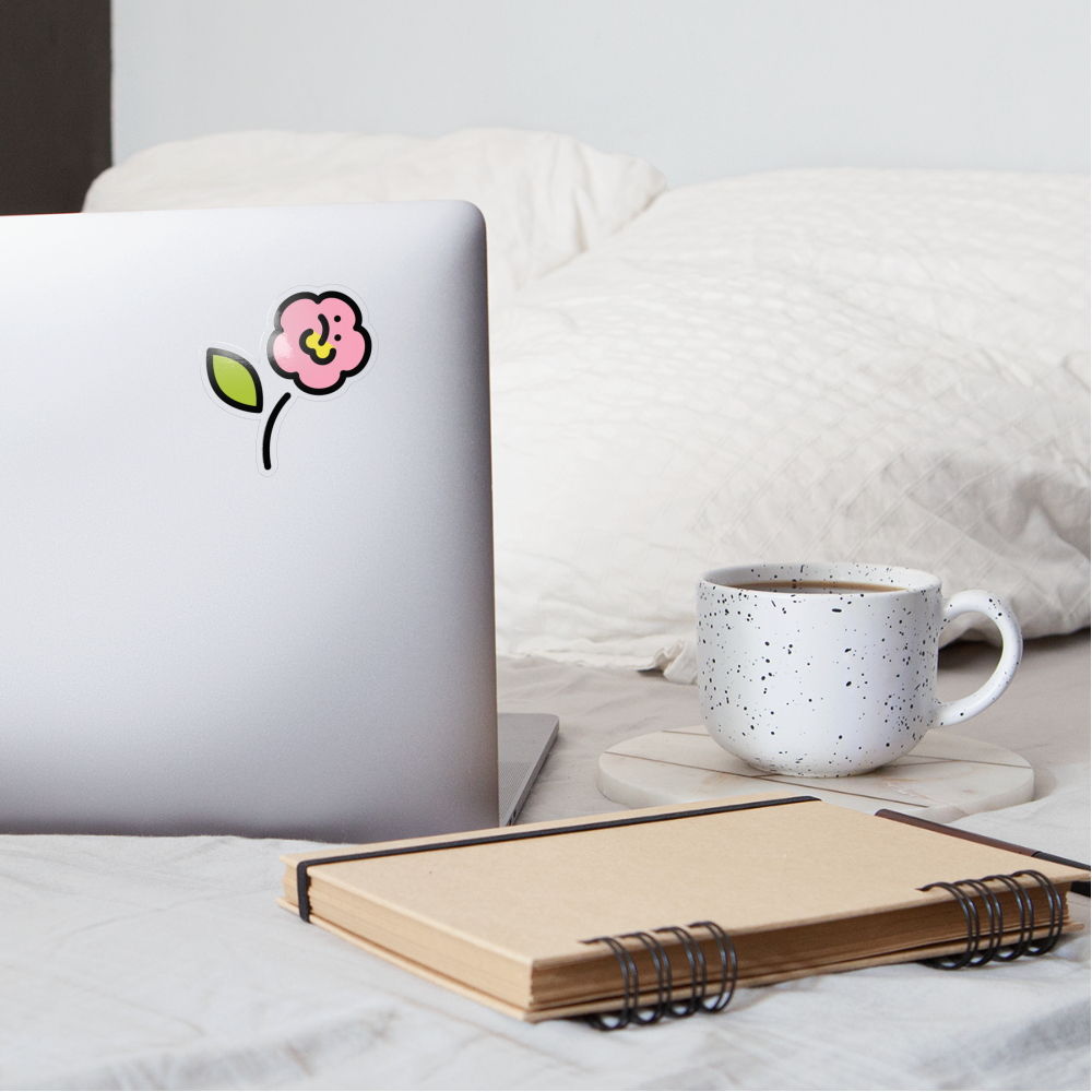 Hibiscus Moji Sticker - Emoji.Express - transparent glossy