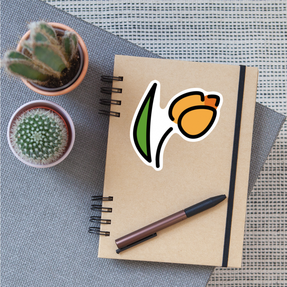Tulip Moji Sticker - Emoji.Express - white matte