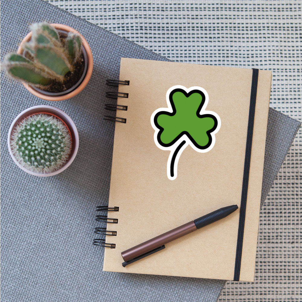 Shamrock Moji Sticker - Emoji.Express - white matte