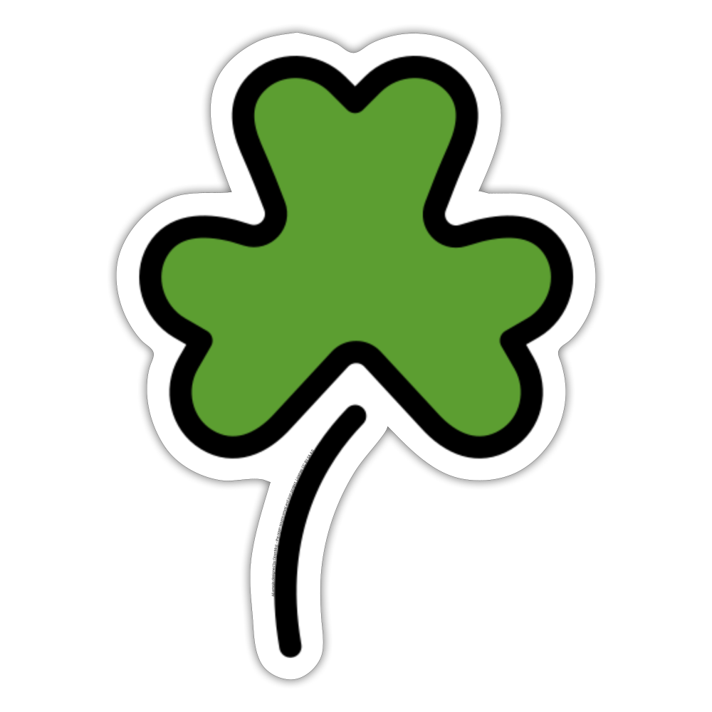 Shamrock Moji Sticker - Emoji.Express - white matte
