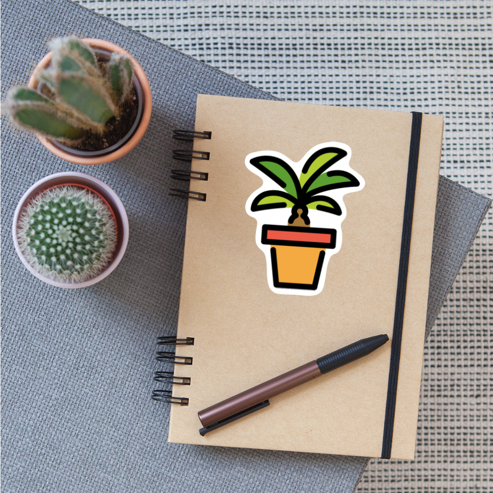 Potted Plant Moji Sticker - Emoji.Express - white matte
