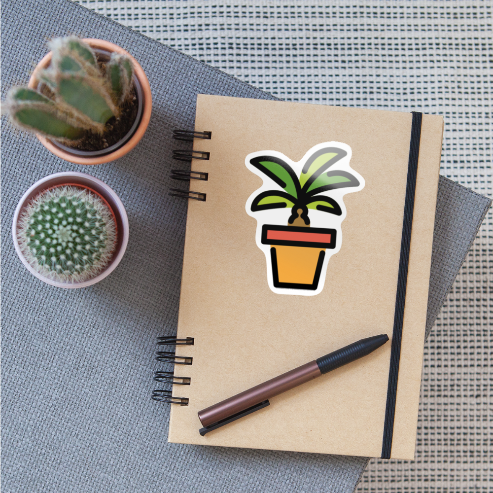 Potted Plant Moji Sticker - Emoji.Express - white glossy