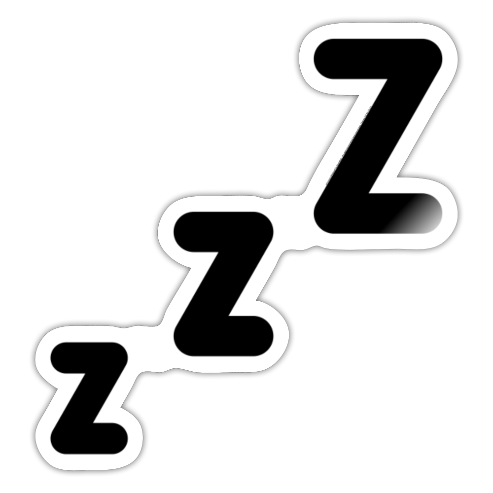 ZZZ Moji Sticker - Emoji.Express - white glossy