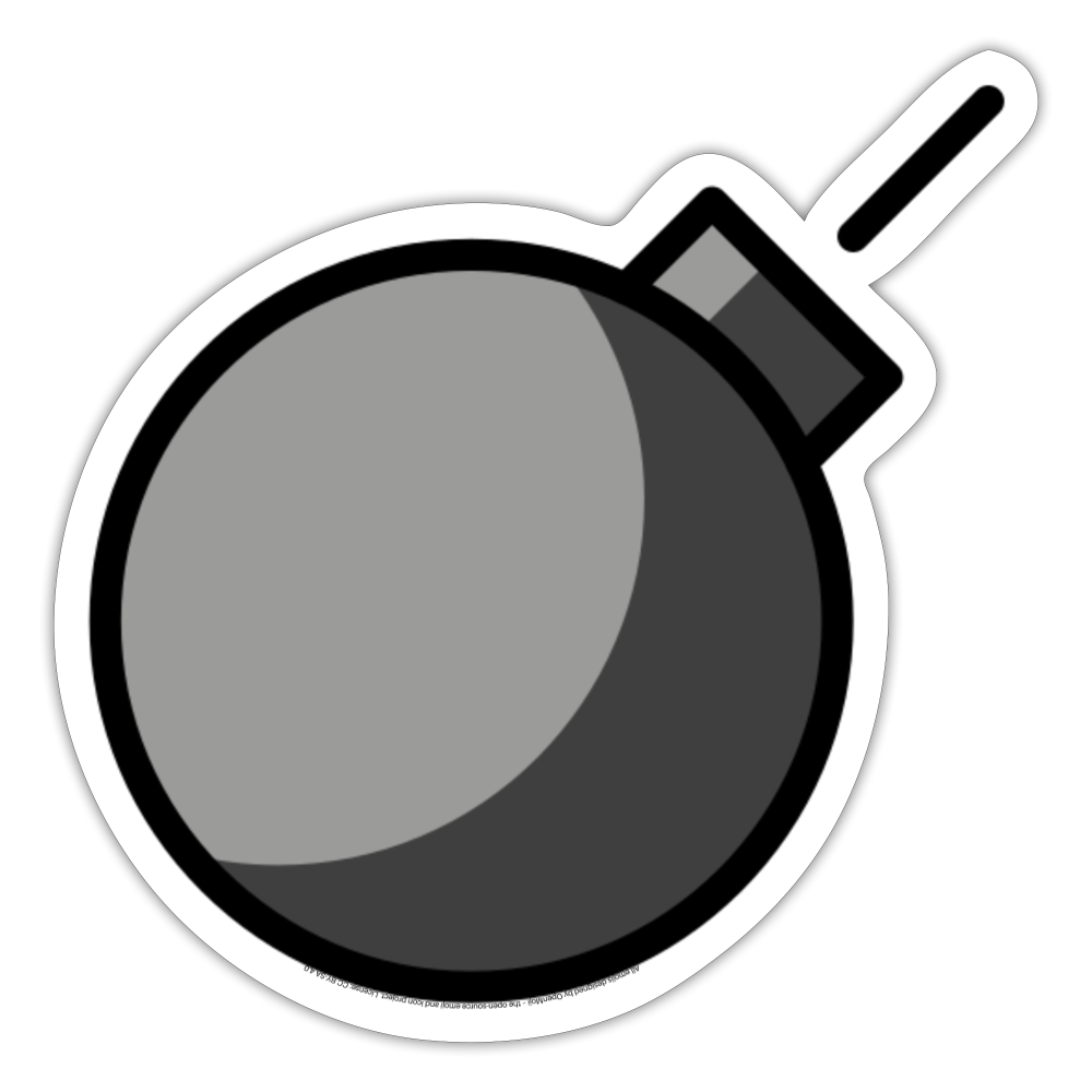 Bomb Moji Sticker - Emoji.Express - white matte