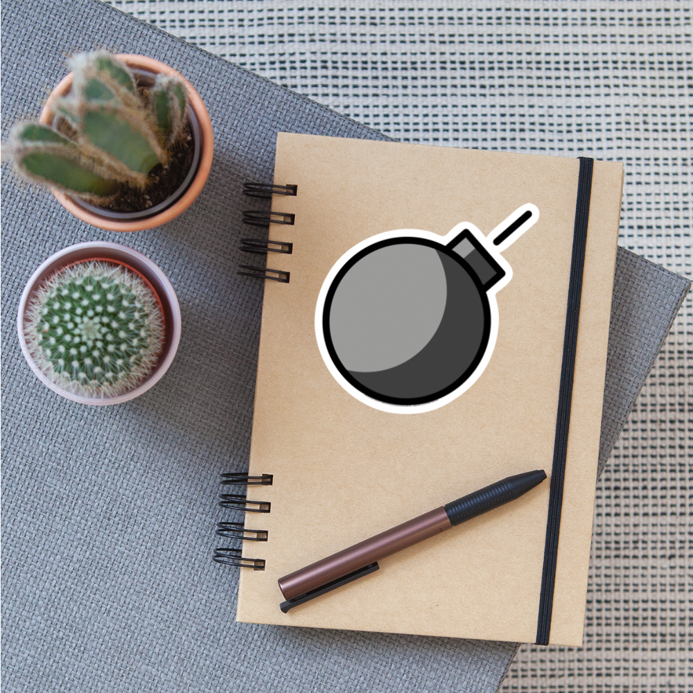 Bomb Moji Sticker - Emoji.Express - white matte