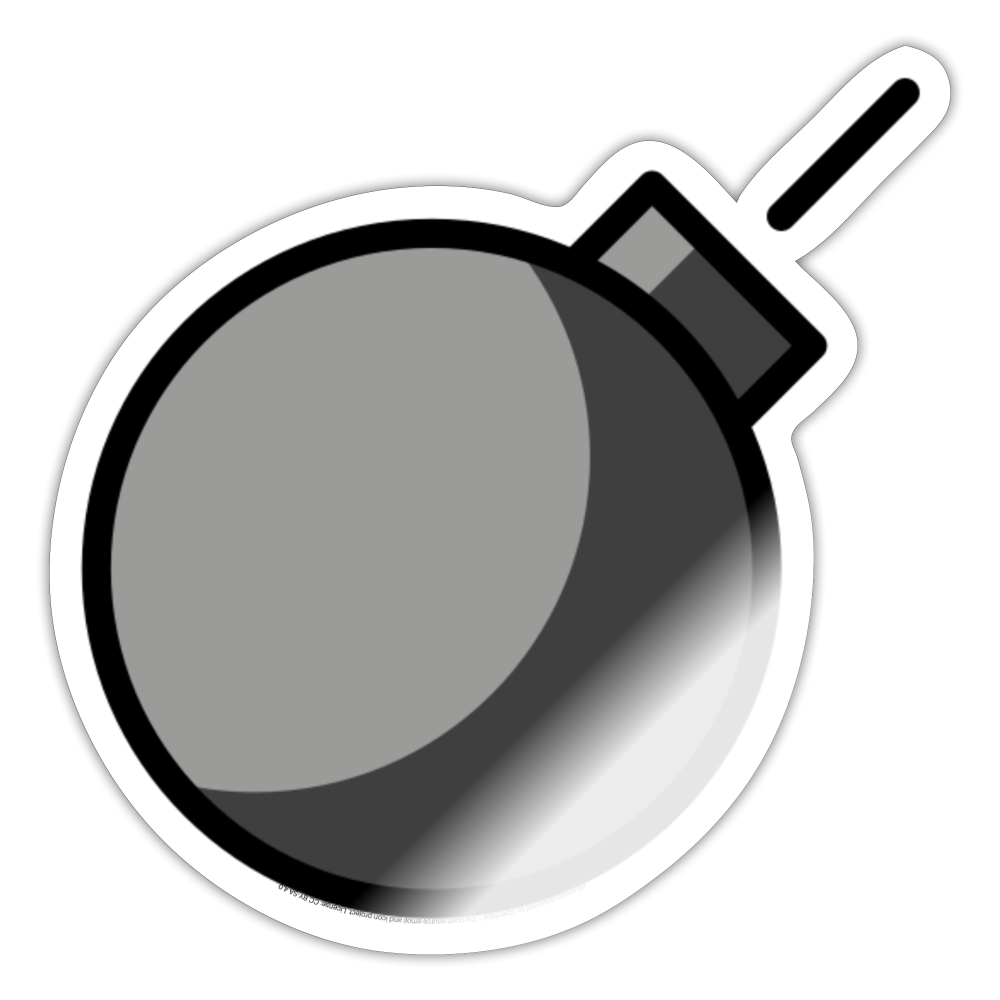 Bomb Moji Sticker - Emoji.Express - white glossy