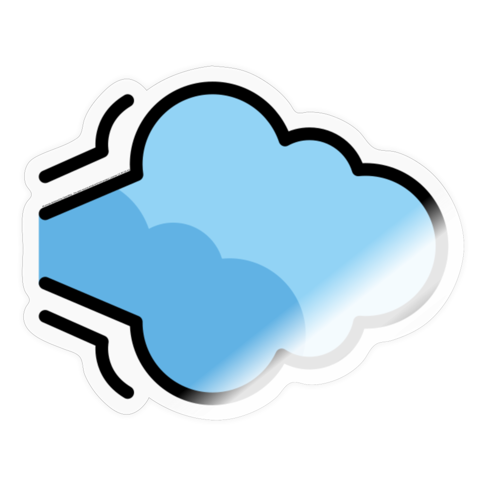 Dashing Away Moji Sticker - Emoji.Express - transparent glossy