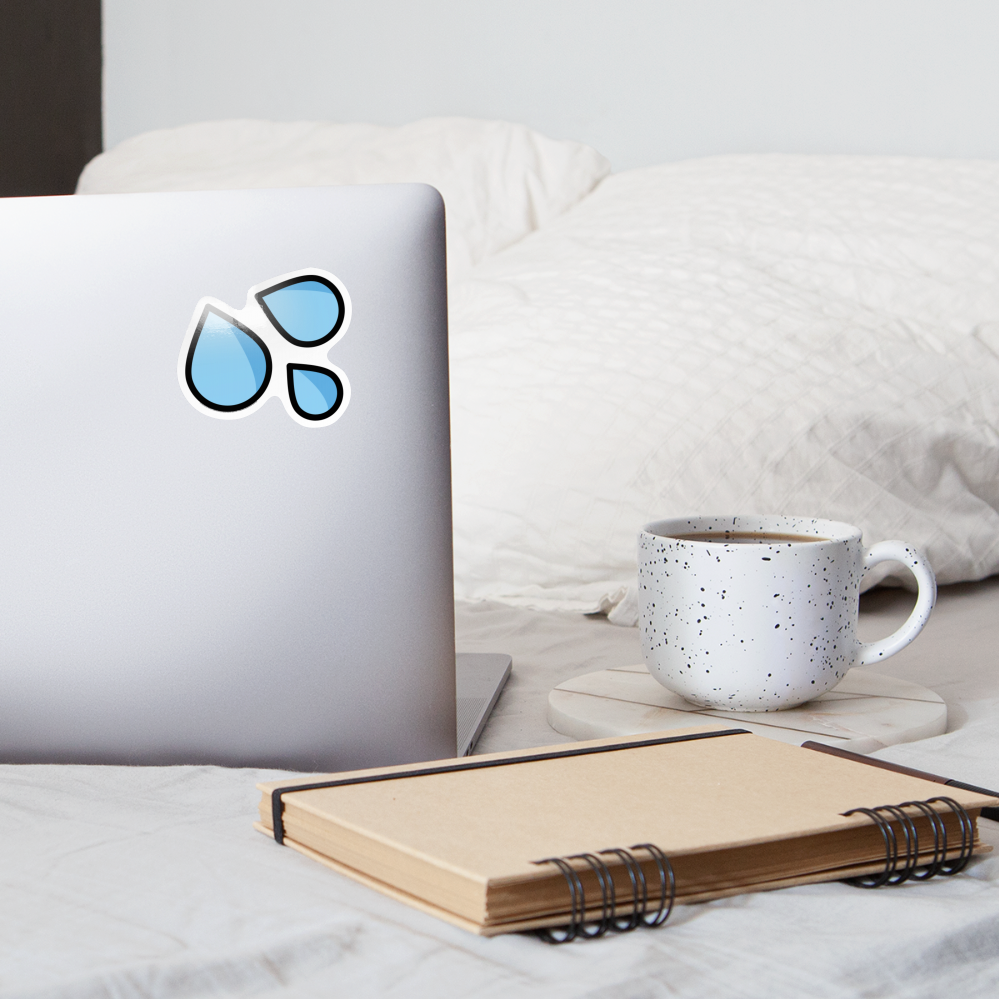 Sweat Droplets Moji Sticker - Emoji.Express - white glossy