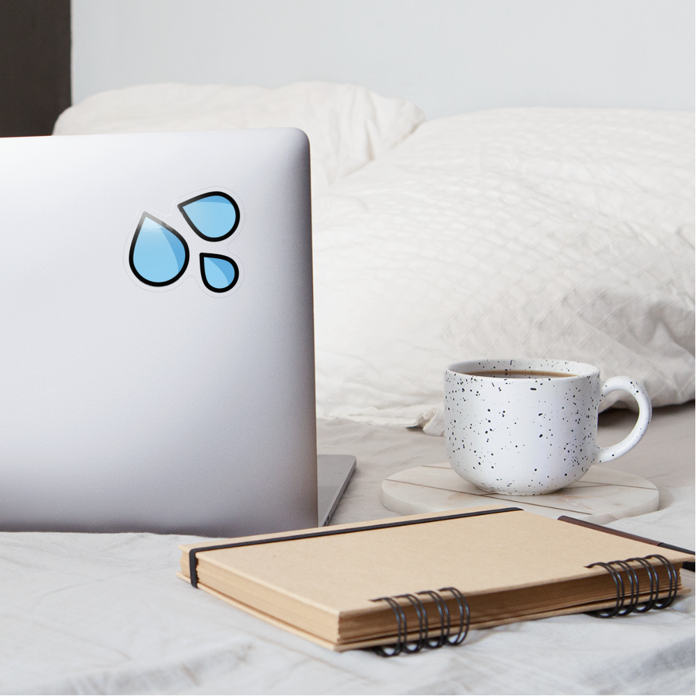 Sweat Droplets Moji Sticker - Emoji.Express - transparent glossy