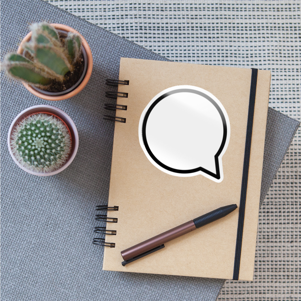 Left Speech Bubble Moji Sticker - Emoji.Express - white glossy
