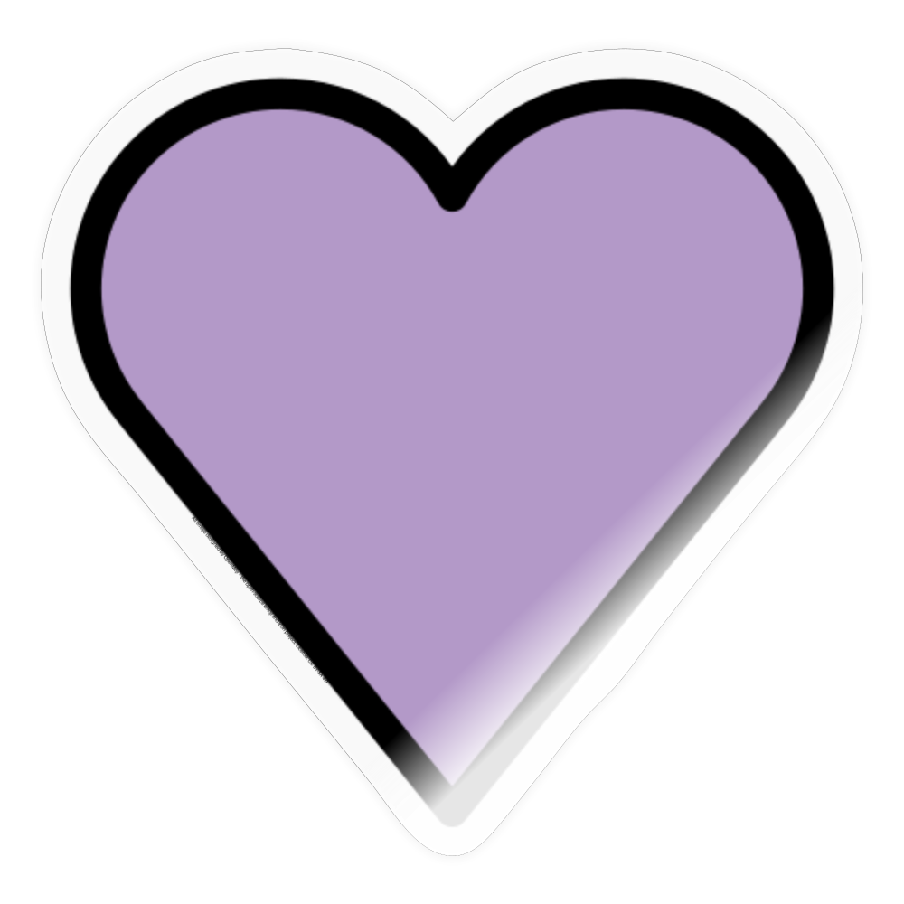 Purple Heart Moji Sticker - Emoji.Express - transparent glossy
