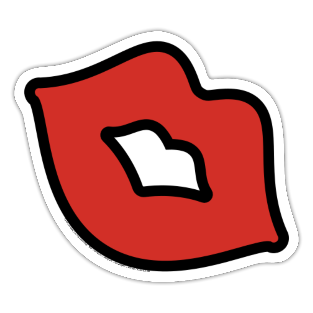 Kiss Mark Moji Sticker - Emoji.Express - white matte