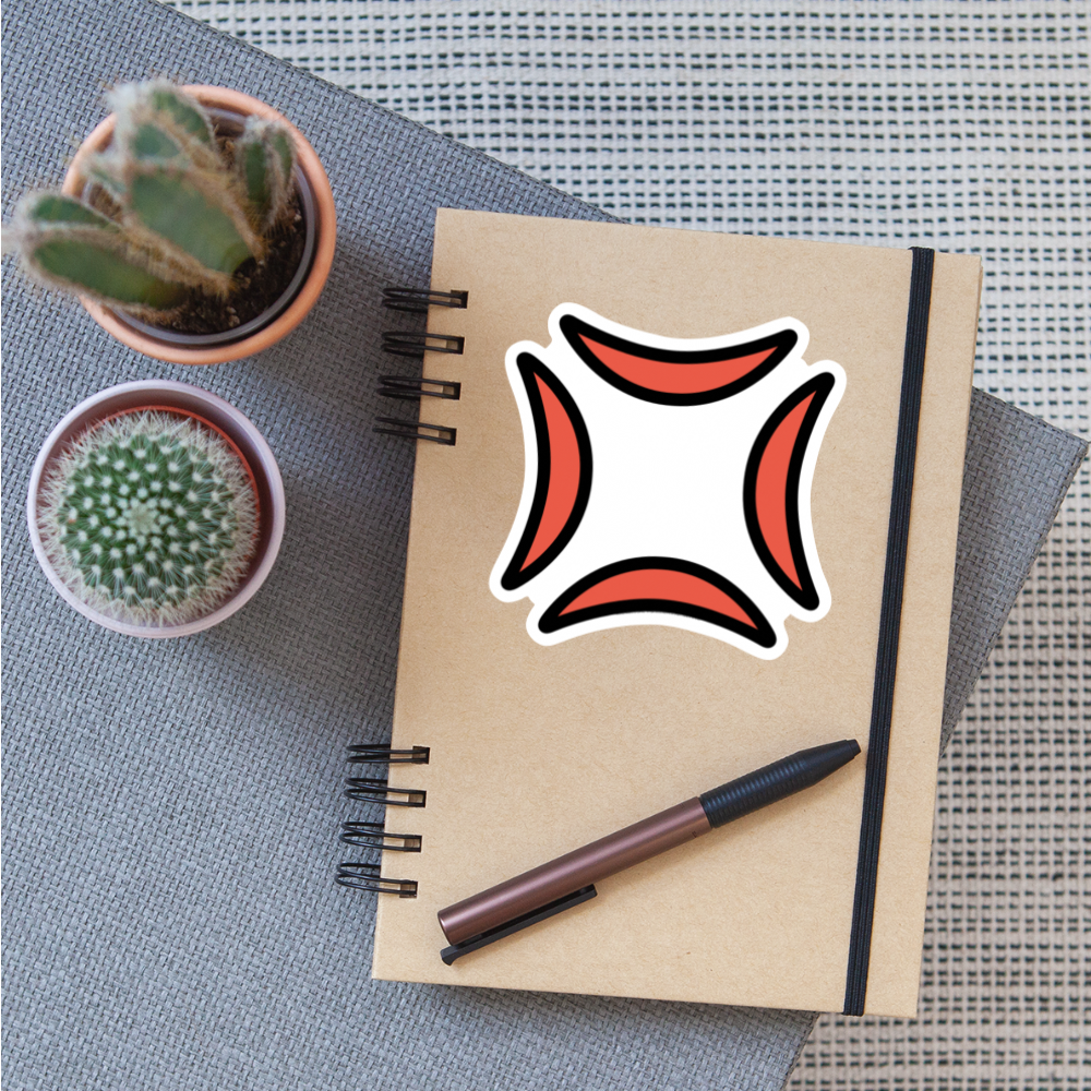 Anger Symbol Moji Sticker - Emoji.Express - white matte