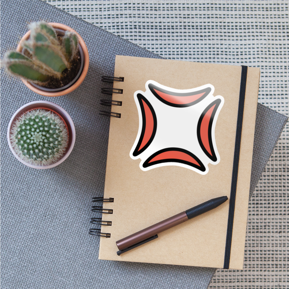 Anger Symbol Moji Sticker - Emoji.Express - white glossy