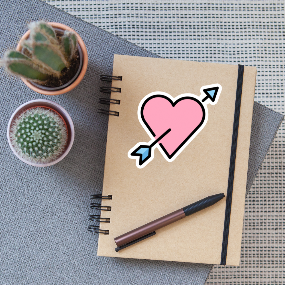 Heart with Arrow Moji Sticker - Emoji.Express - white matte