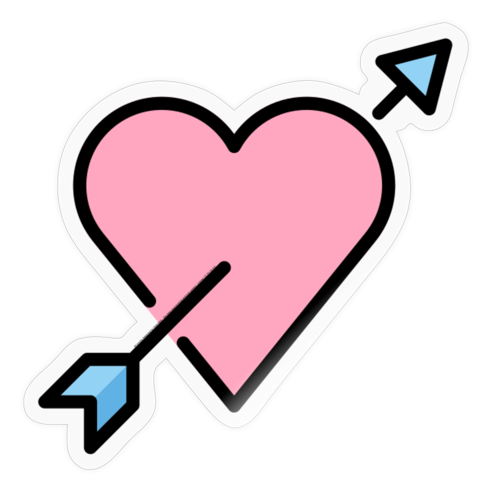 Heart with Arrow Moji Sticker - Emoji.Express - transparent glossy