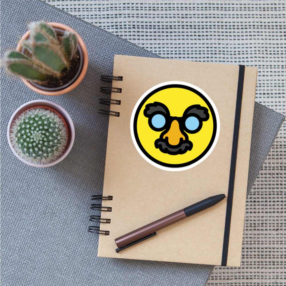 Disguised Face Moji Sticker - Emoji.Express - white matte
