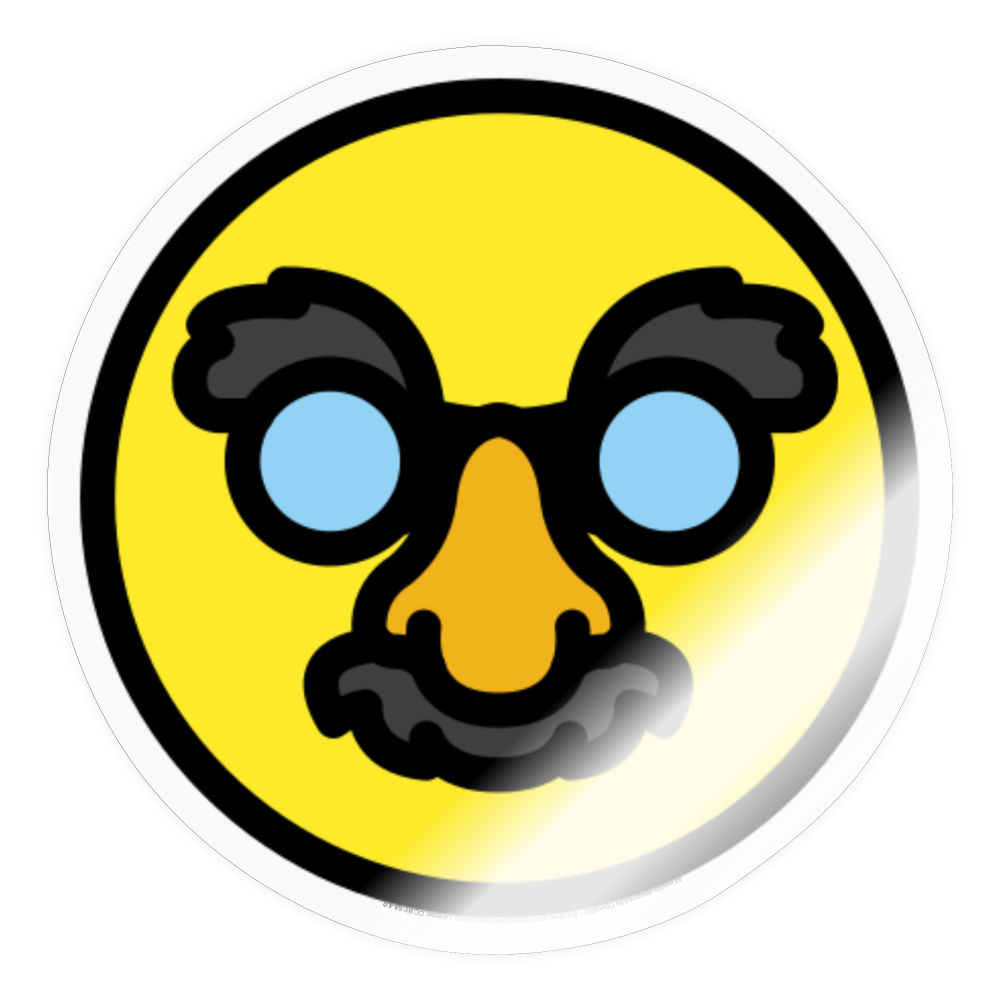 Disguised Face Moji Sticker - Emoji.Express - transparent glossy