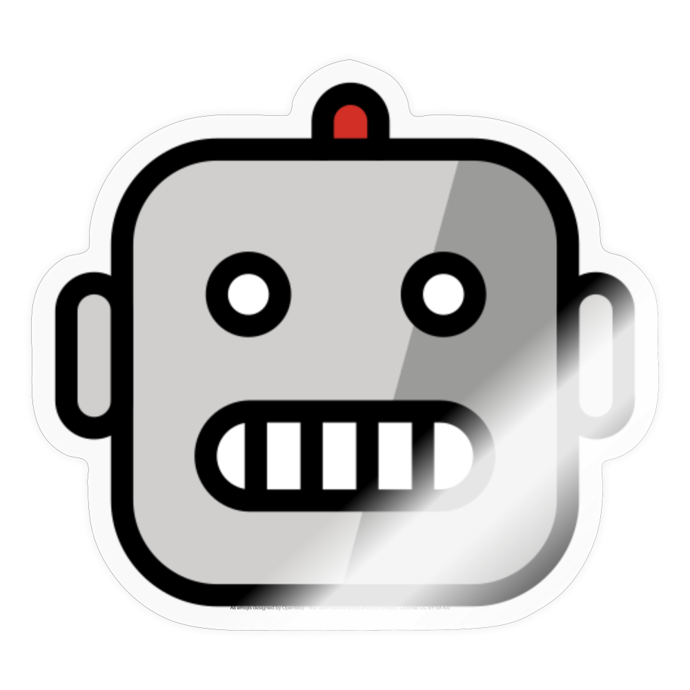 Robot Moji Sticker - Emoji.Express - transparent glossy