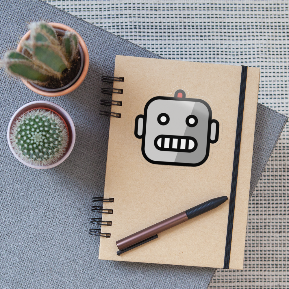 Robot Moji Sticker - Emoji.Express - transparent glossy