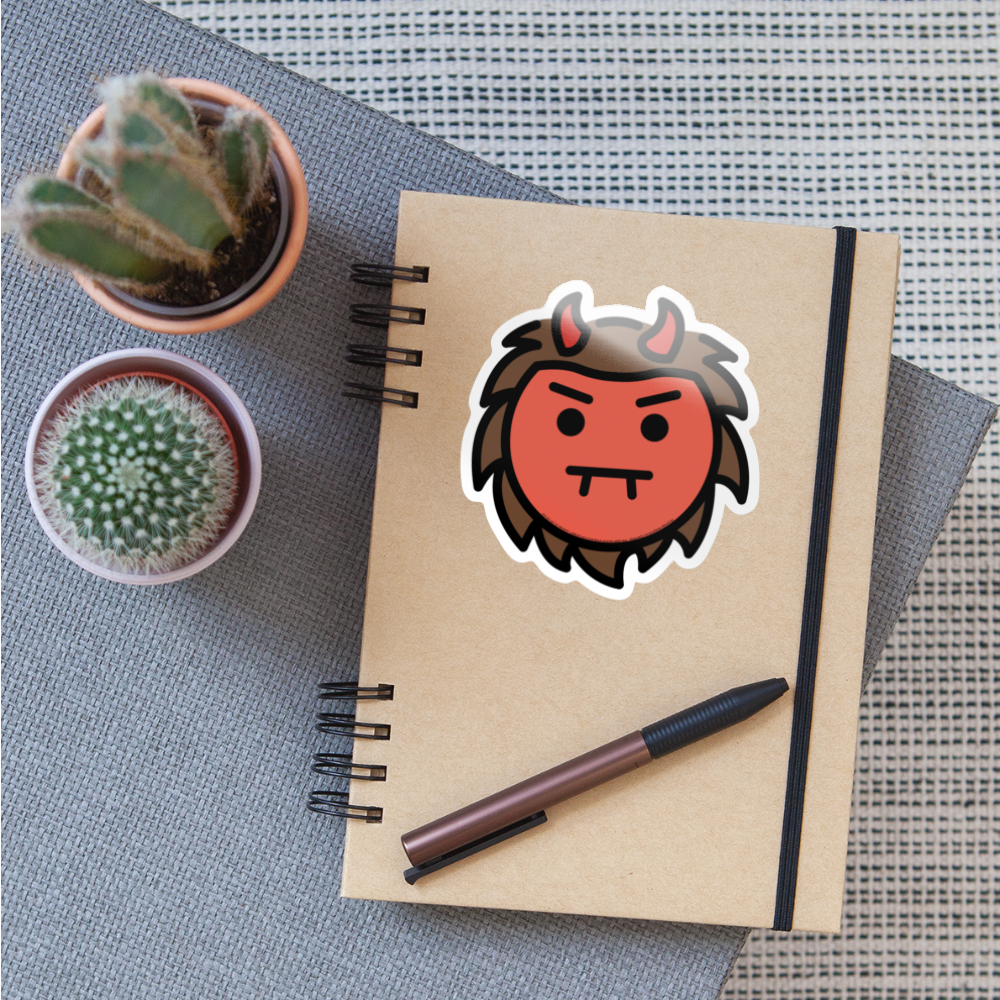 Ogre Moji Sticker - Emoji.Express - white glossy