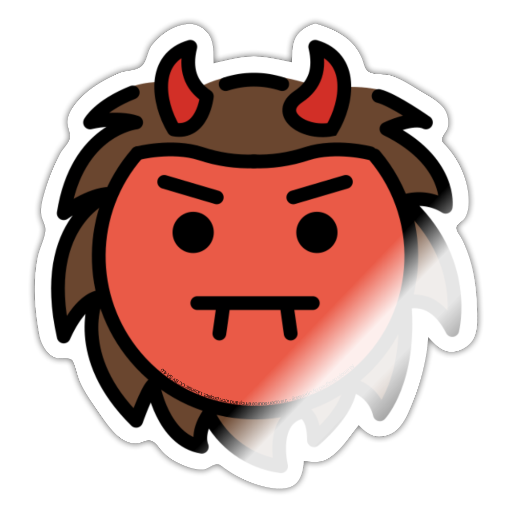 Ogre Moji Sticker - Emoji.Express - white glossy