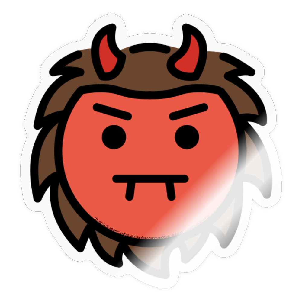 Ogre Moji Sticker - Emoji.Express - transparent glossy