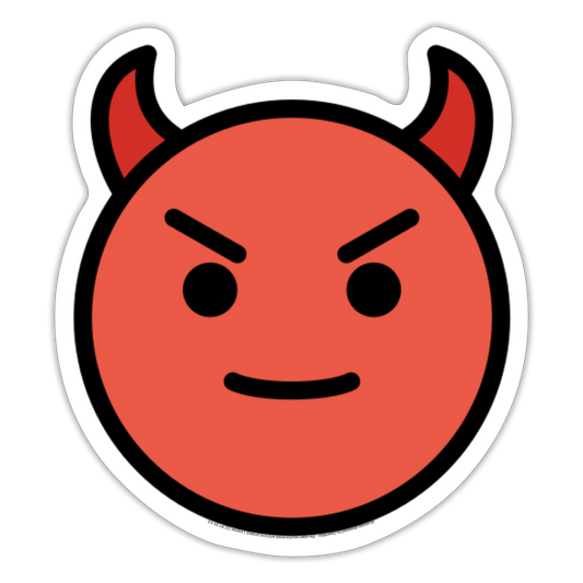 Smiling Face with Horns Moji Sticker - Emoji.Express - white matte