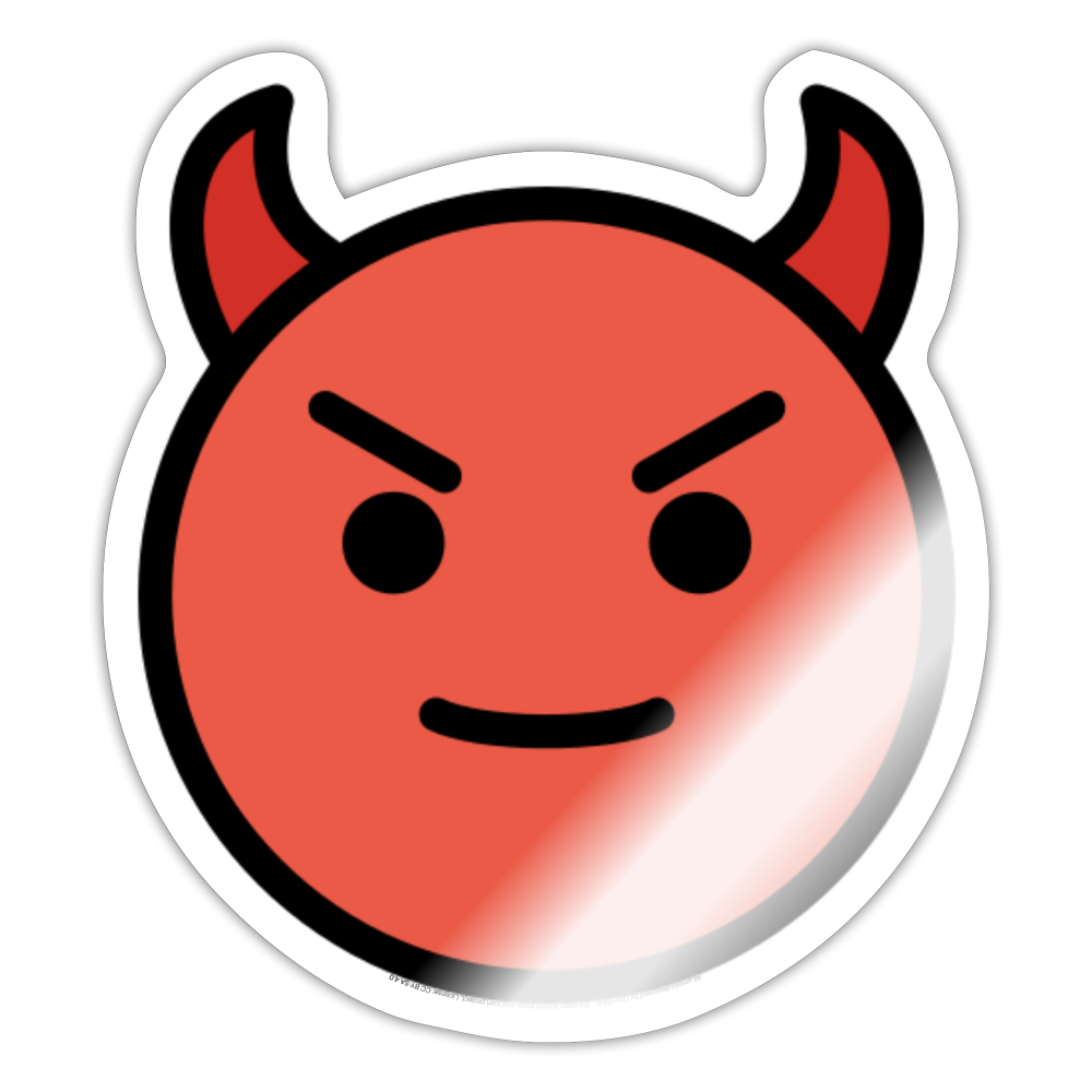 Smiling Face with Horns Moji Sticker - Emoji.Express - white glossy