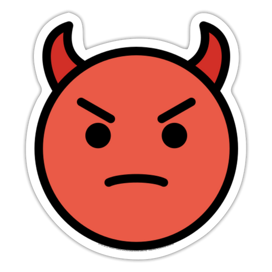 Angry Face with Horns Moji Sticker - Emoji.Express - white matte