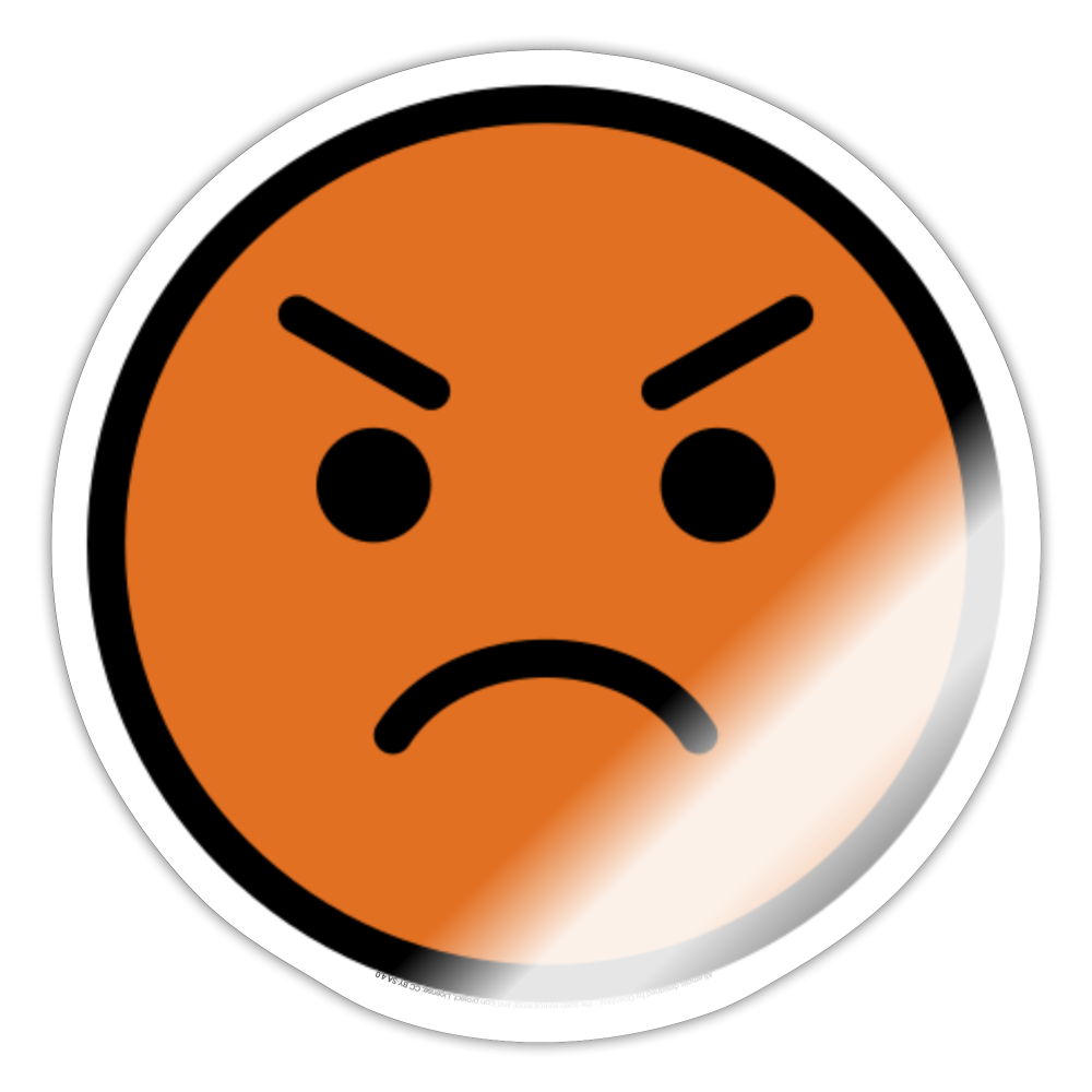 Enraged Face Moji Sticker - Emoji.Express - white glossy