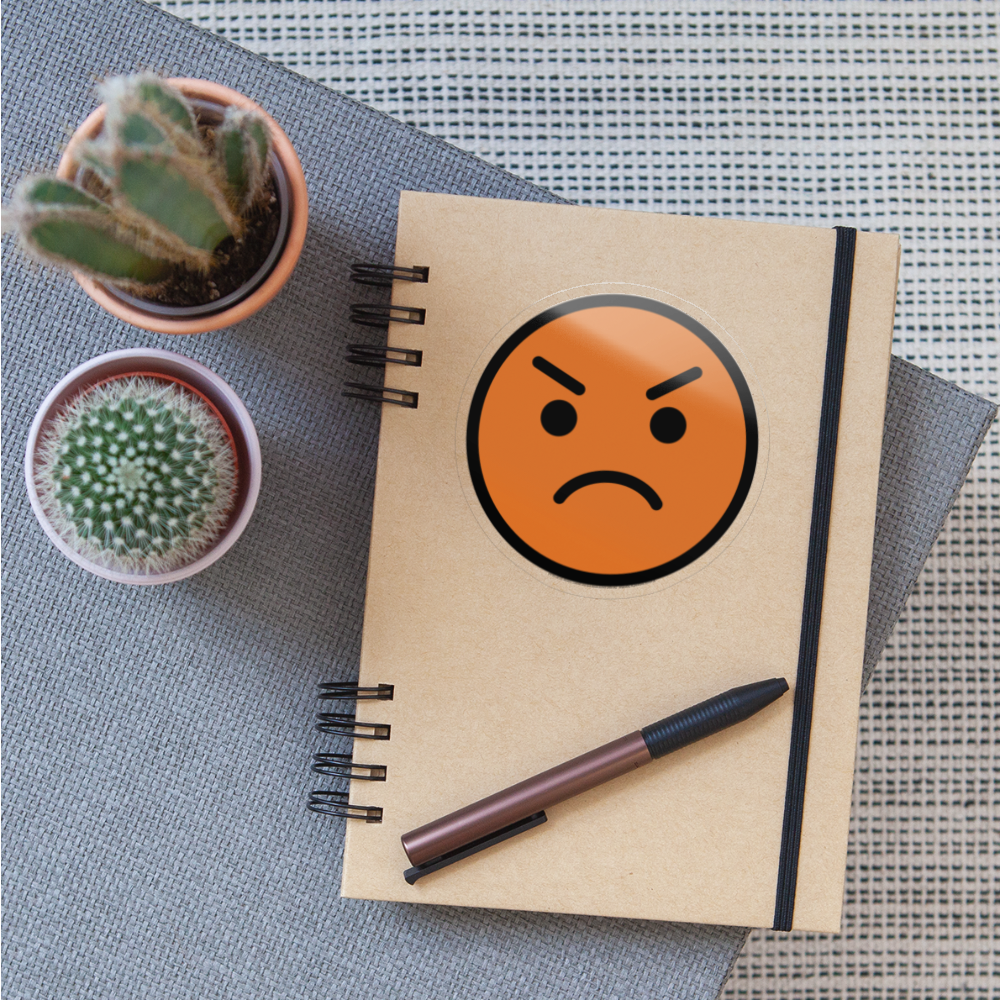 Enraged Face Moji Sticker - Emoji.Express - transparent glossy